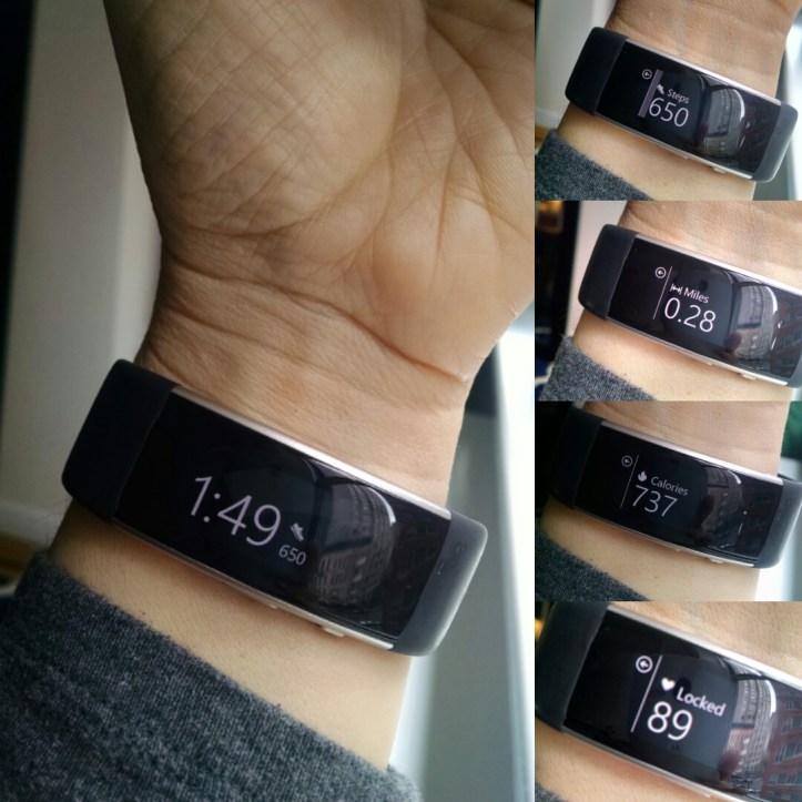 The display on the Microsoft Band