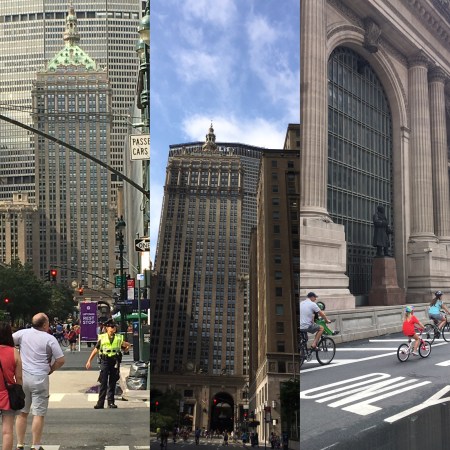 3 pictures of a closed park avenue